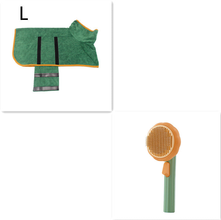 Pet Grooming Brush - Pumpkin