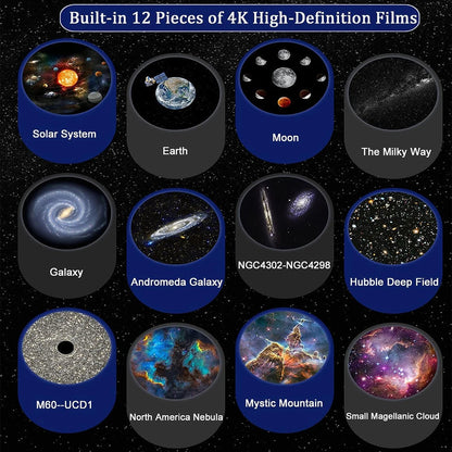 360° Galaxy Projector | 12 Discs Film