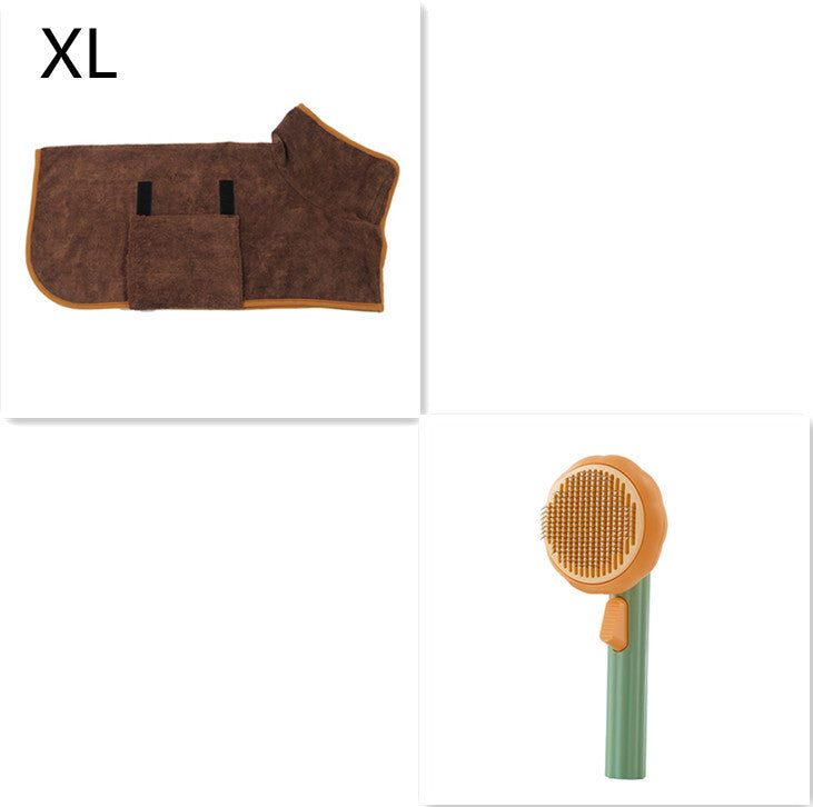 Pet Grooming Brush - Pumpkin